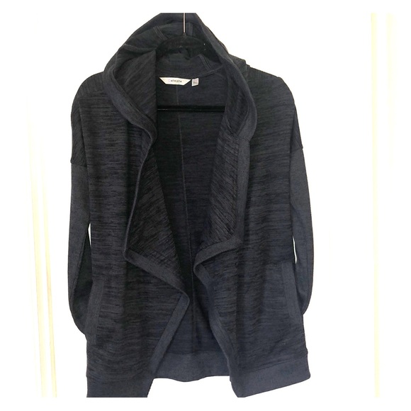 Athleta Tops - Like new Athleta hooded wrap dark heathered grey